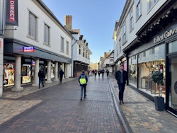 Early morning on Buttermarket in Ipswich